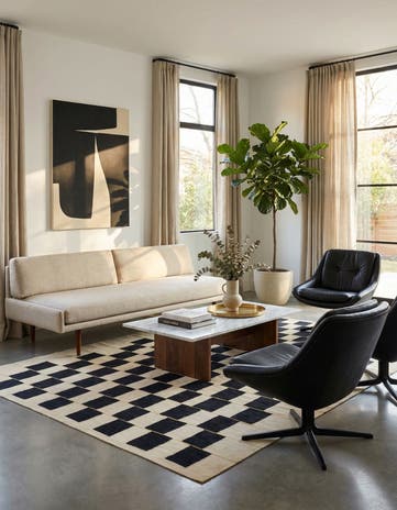 6' x 7' 10 Hand Woven Kilim Modern Wool Rug