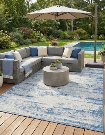10' x 14' Easy-Clean Modern Indoor / Outdoor Rug