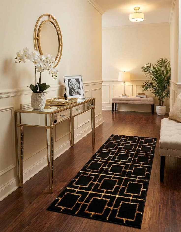 Detail image of 2' x 5'  Marilyn Monroe™ Glam Deco Runner Rug