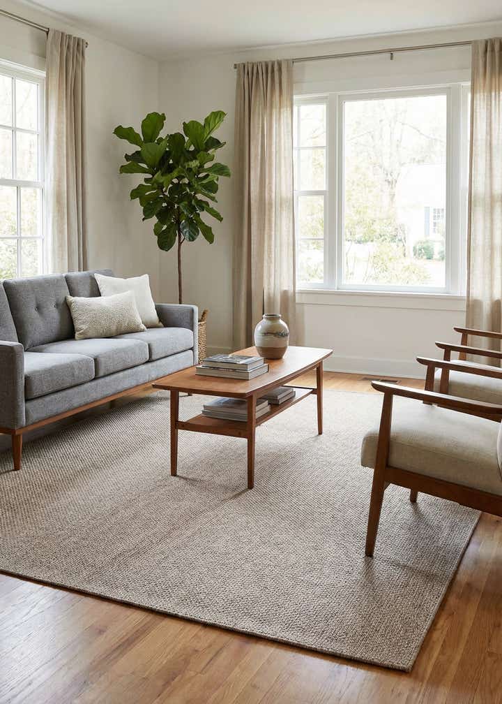 9' x 12' Easy-Clean Solid Indoor / Outdoor Rug