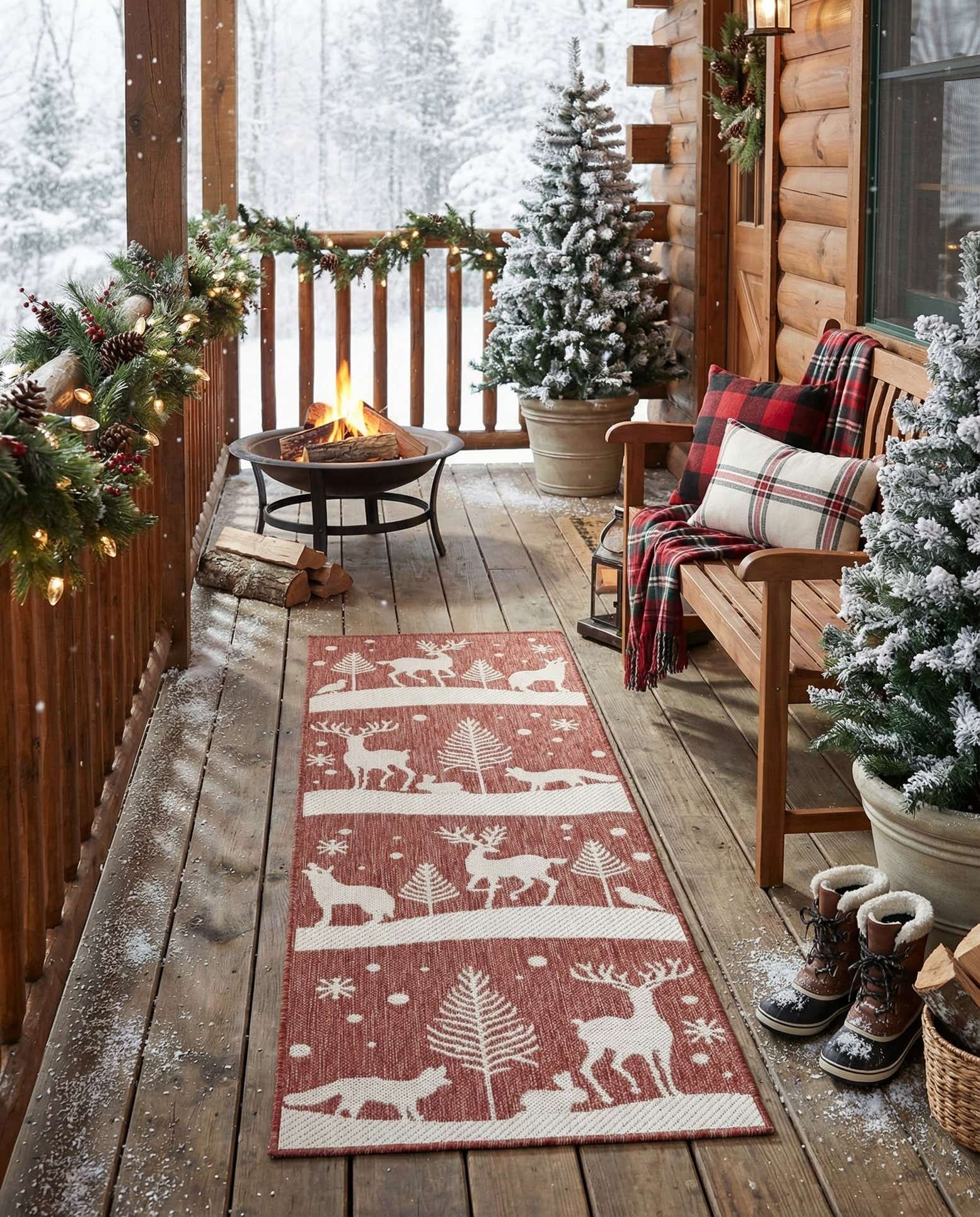 2' x 6' Easy-Clean Holiday Indoor / Outdoor Runner Rug