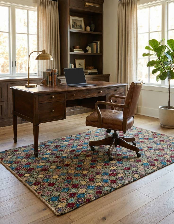 Detail image of 4' x 6' 5  Hand Knotted Balouch Wool Rug