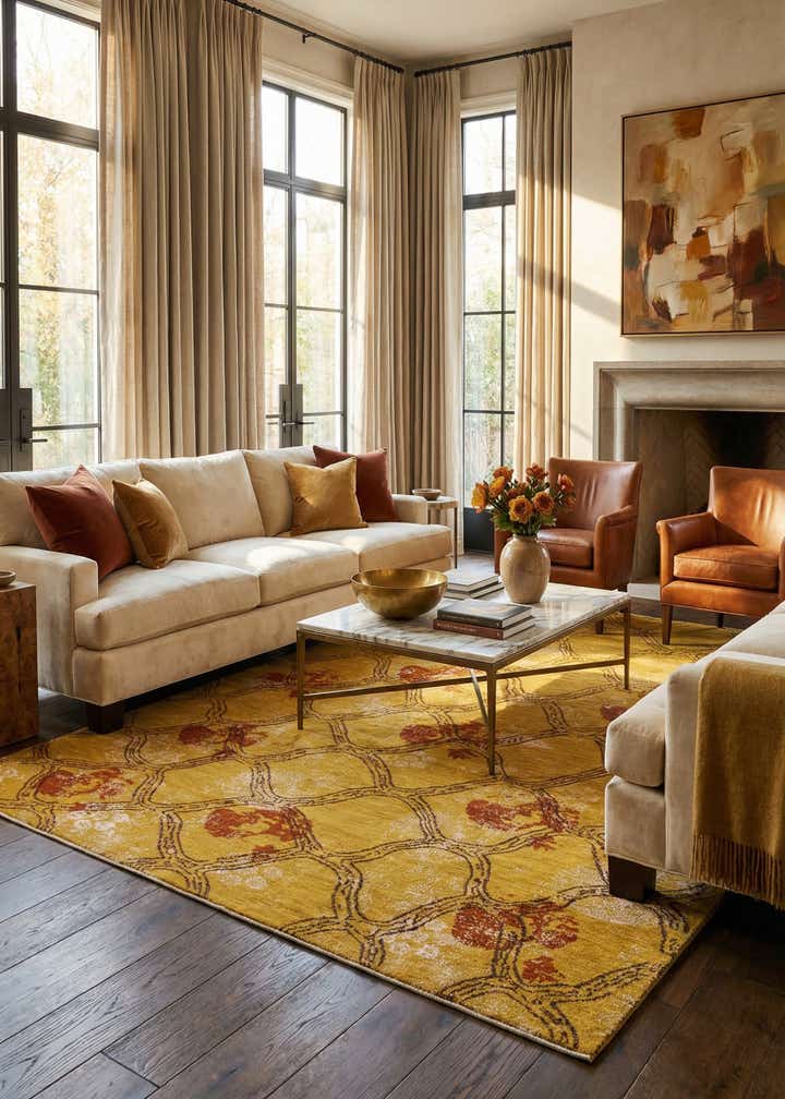 6' 10 x 9' 9 Hand Knotted Anar Rug