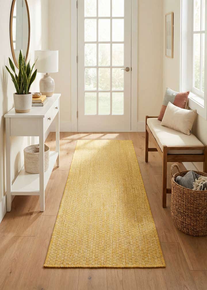 2' x 6' Easy-Clean Solid Indoor / Outdoor Runner Rug
