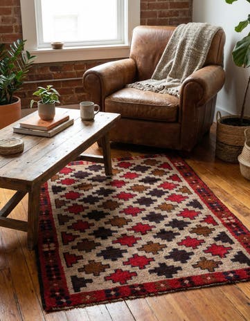 2' 10 x 4' 7 Hand Knotted Balouch Persian Wool Rug