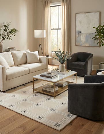 5' 8 x 7' 9 Hand Knotted Darya Wool Rug