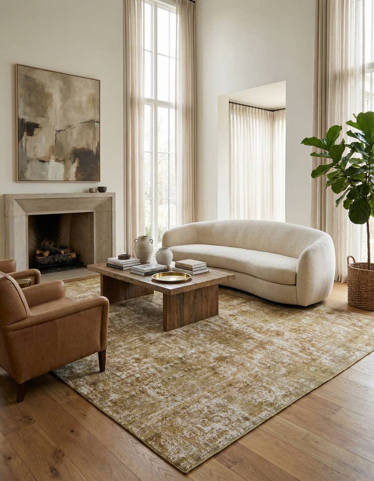 Detail image of 9' 5 x 13' 5  Hand Knotted Ultra Vintage Persian Wool Rug