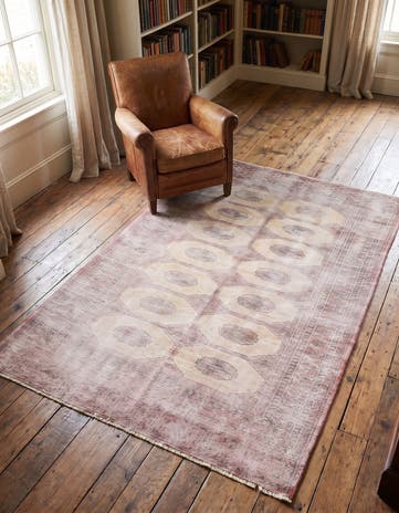 4' x 6' Hand Knotted Ultra Vintage Persian Wool Rug