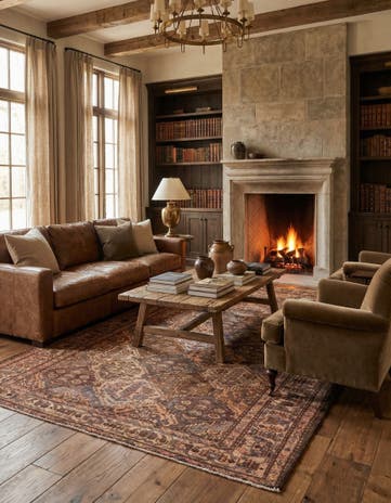 5' 4 x 9' 10 Hand Knotted Ultra Vintage Persian Wool Rug