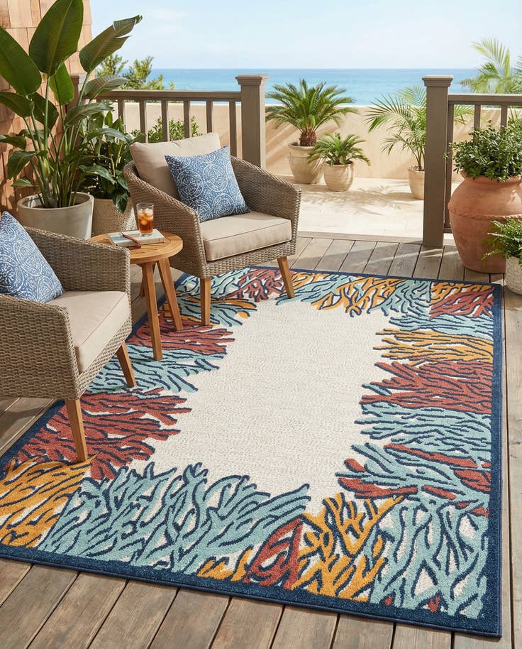 Detail image of 6' x 9' Easy-Clean Belize Indoor / Outdoor Rug