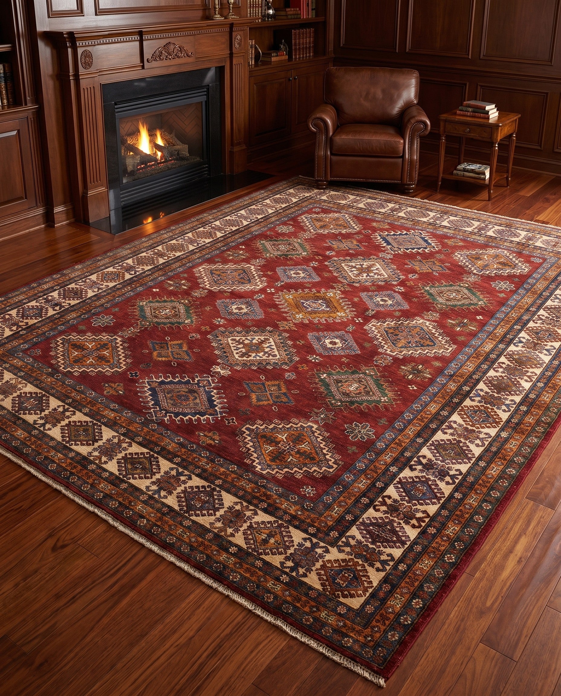 8' 4 x 9' 5 Hand Knotted Kazak Rug
