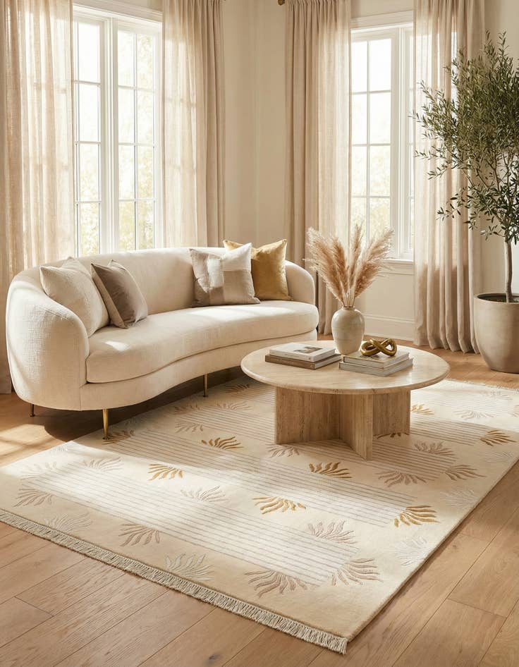 Detail image of  5' 7 x 7' 10  Hand Knotted Darya Wool Rug