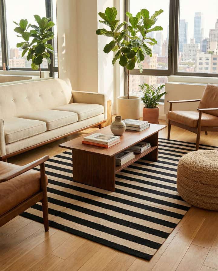 5' 6 x 7' 8 Hand Woven Kilim Modern Wool Rug