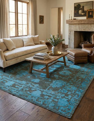 8' 8 x 9' 9 Hand Knotted Oushak Wool Square Rug