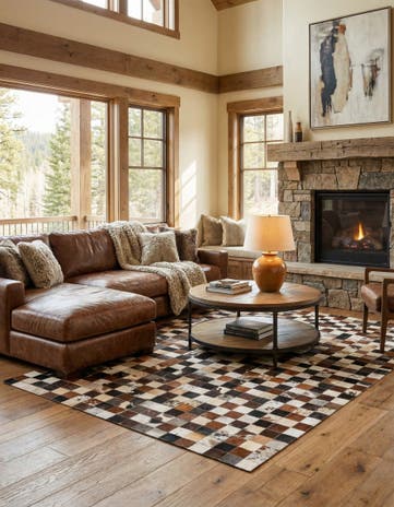 5' x 7' 10 Cowhide Rug
