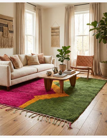 7' x 10' Hand Knotted Moroccan Wool Rug