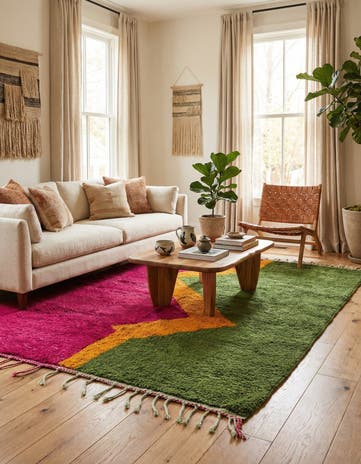 7' x 10' Hand Knotted Moroccan Wool Rug