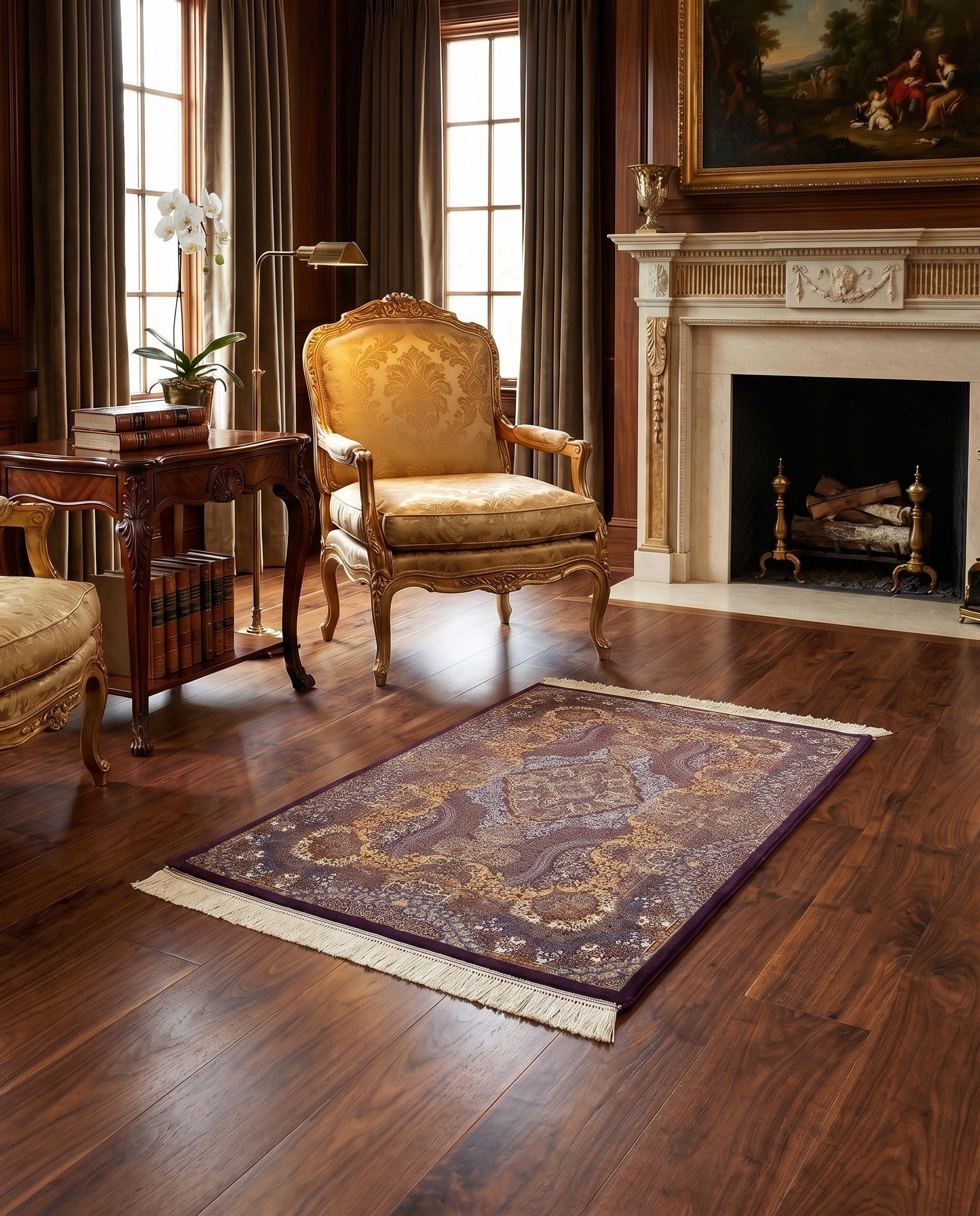 3' 5 x 5' 1 Ghom Silk Rug