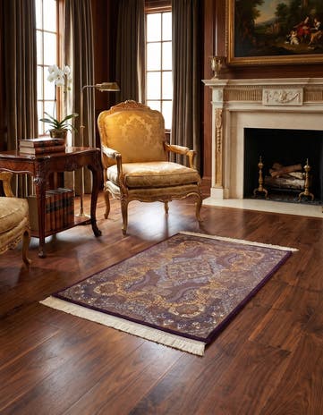 3' 5 x 5' 1 Ghom Silk Rug