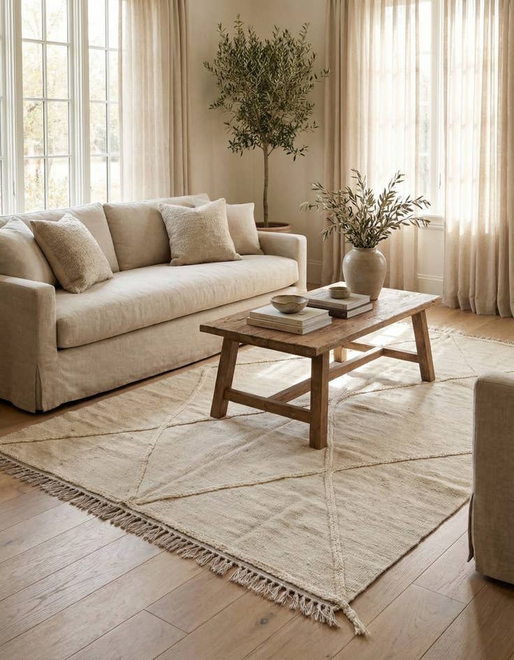 Detail image of  3' 10 x 6'  Hand Woven Kilim Modern Wool Rug