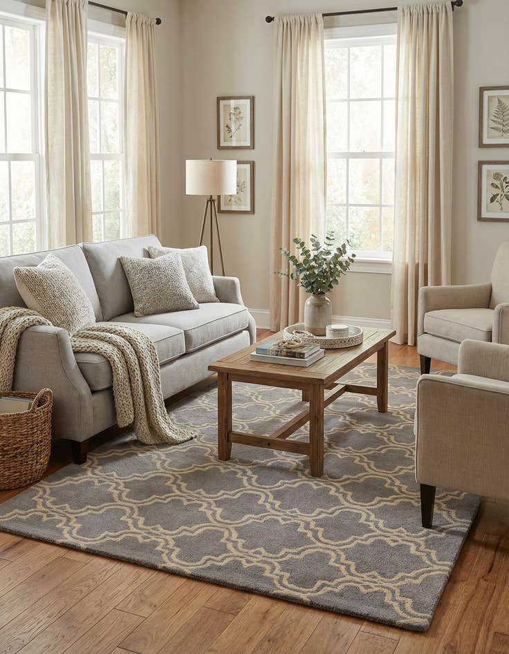 Detail image of  5' x 8' Luna Wool Rug