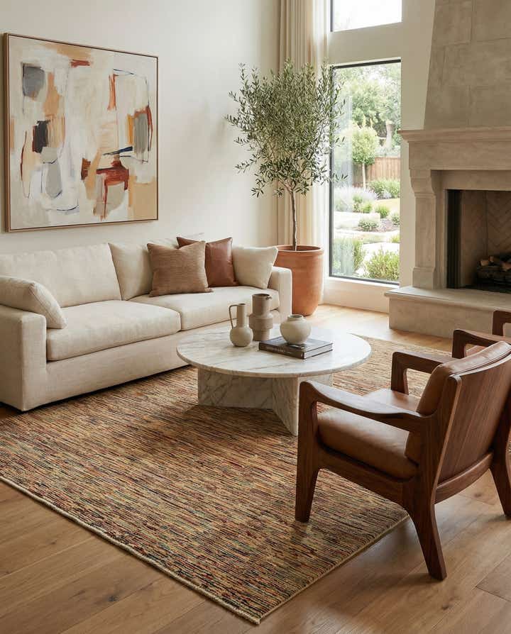 6' 6 x 9' 5 Hand Knotted Modern Ziegler Rug