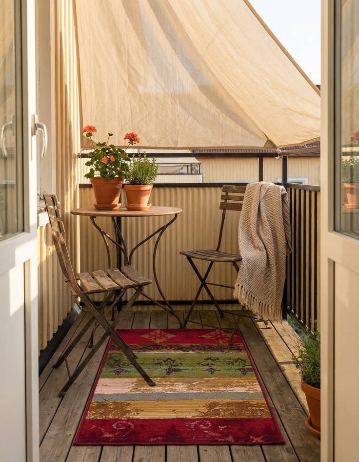 Detail image of 2' 2 x 3' Easy-Clean Modern Indoor / Outdoor Rug