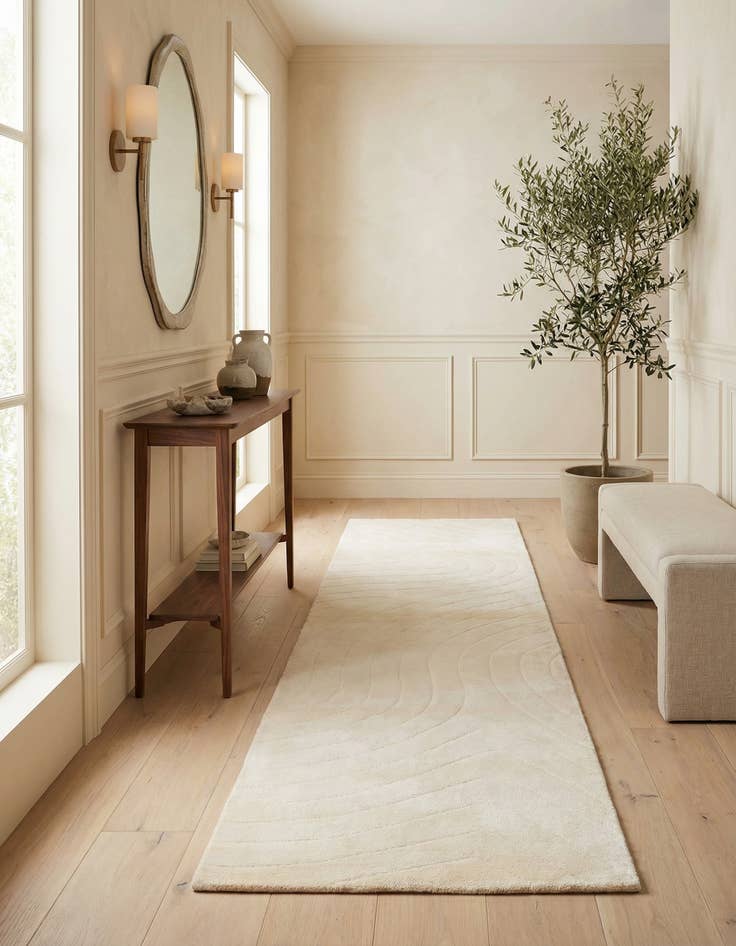 Detail image of  2' 7 x 9' 10  Hand Knotted Darya Wool Runner Rug