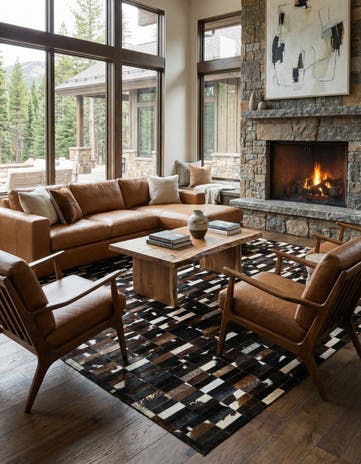 8' 2 x 9' 10 Cowhide - Patchwork Rug