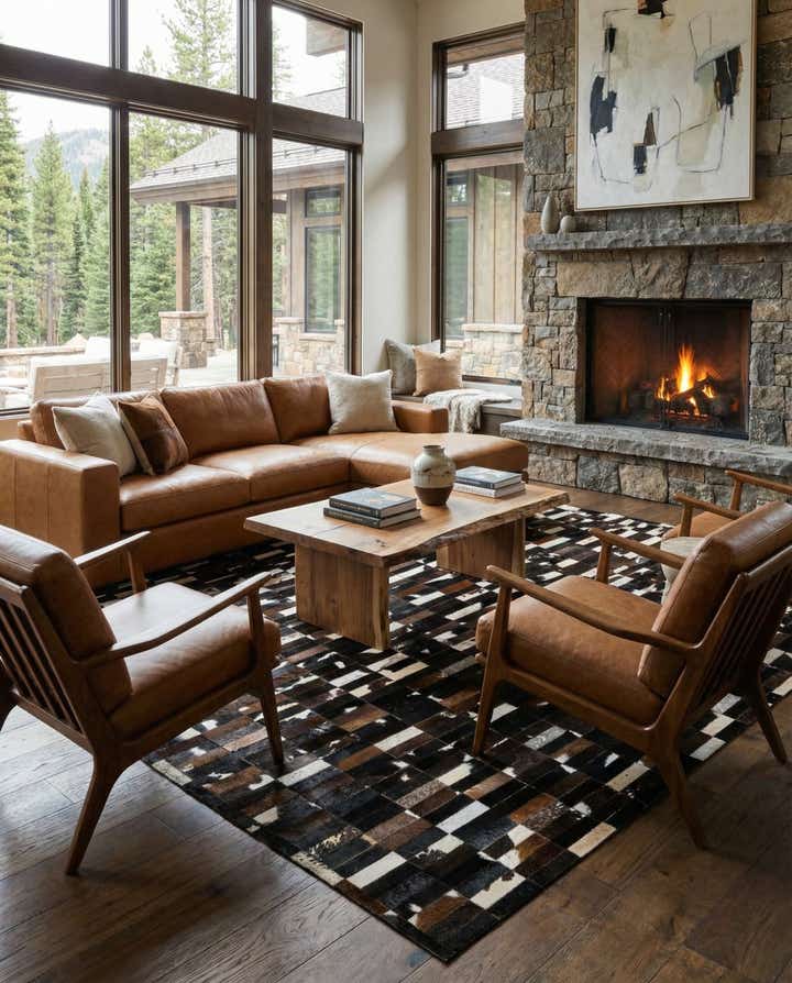 8' 2 x 9' 10 Cowhide - Patchwork Rug