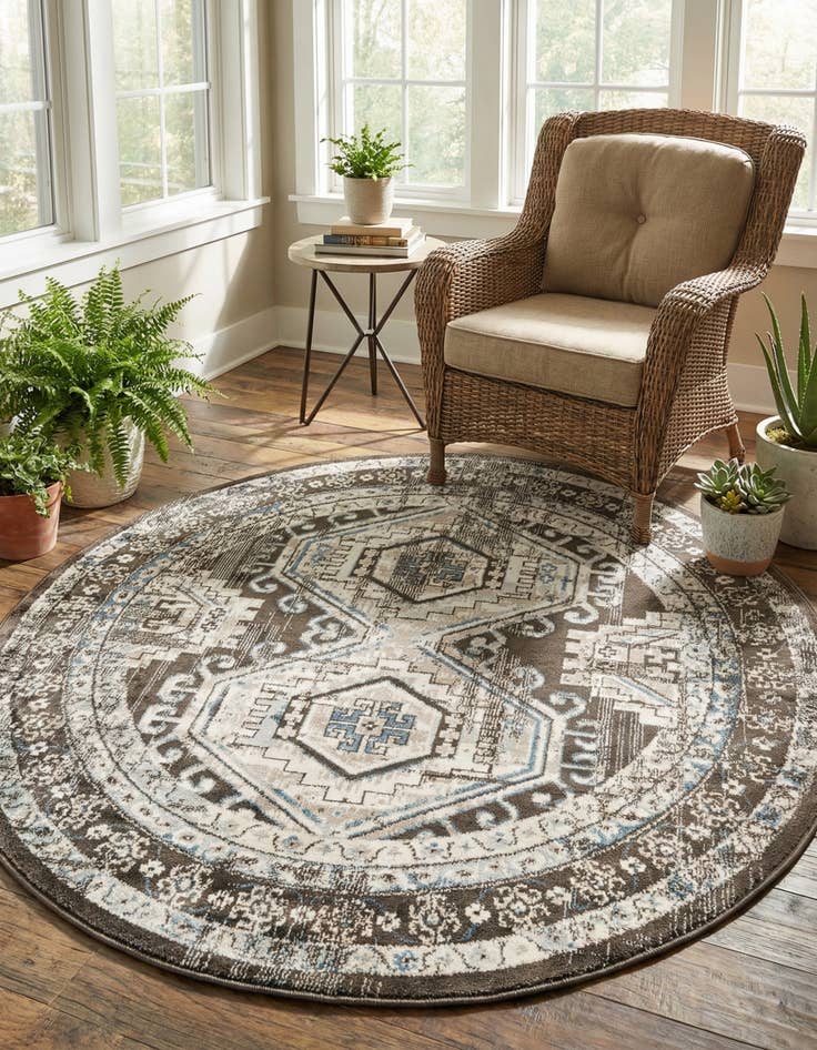 Detail image of 5' 3 x 5' 3 Charlotte Round Rug