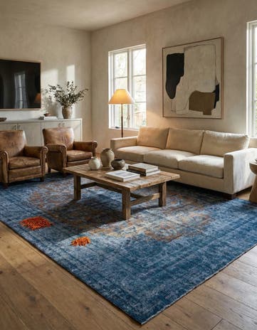 9' 9 x 13' 1 Hand Knotted Ultra Vintage Persian Wool Rug