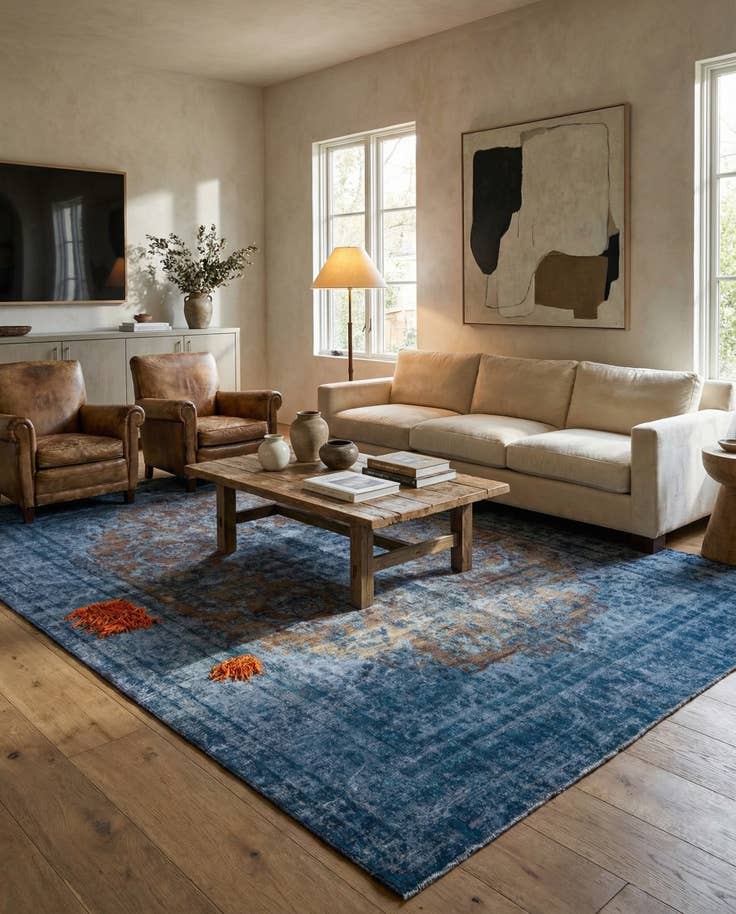 Detail image of 9' 9 x 13' 1 Hand Knotted Ultra Vintage Persian Wool Rug