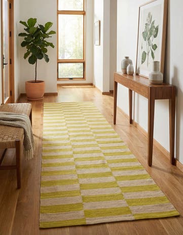 2' 8 x 7' 10 Hand Woven Kilim Modern Wool Runner Rug