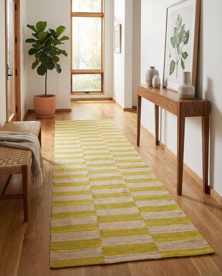 2' 8 x 7' 10 Hand Woven Kilim Modern Wool Runner Rug