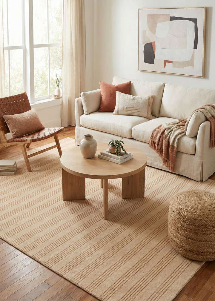 7' 10 x 7' 10 Jill Zarin Striped Wool Square Rug