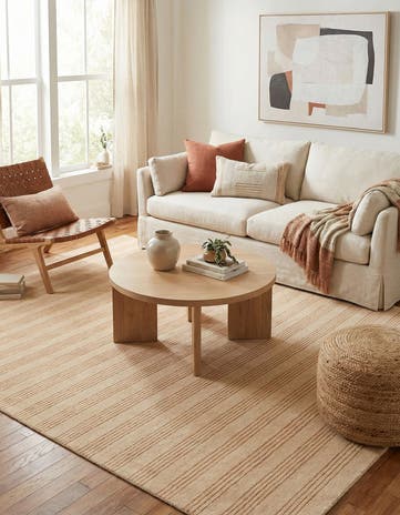 7' 10 x 7' 10 Jill Zarin Striped Wool Square Rug