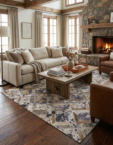 5' 2 x 8' 1 Cowhide Stocks Rug