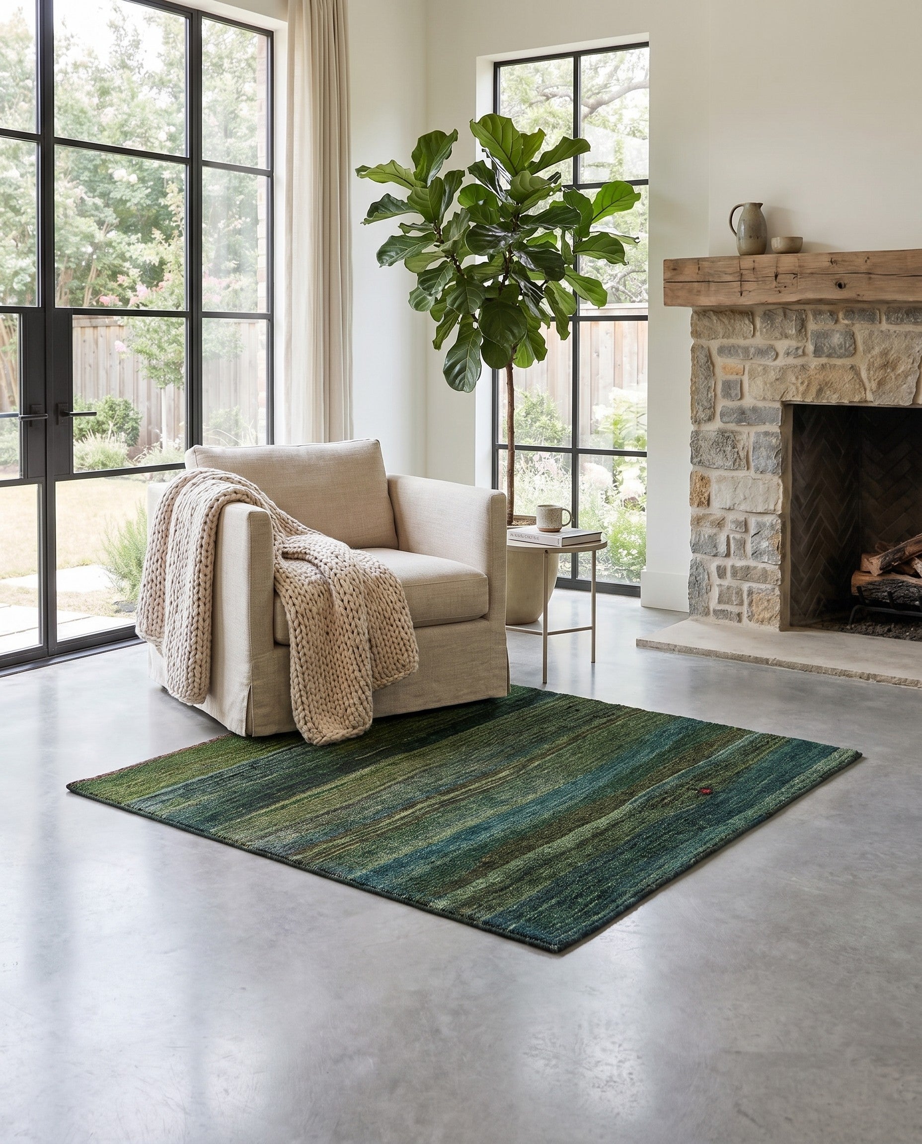 4' 6 x 4' 7 Gabbeh Shouli Square Rug