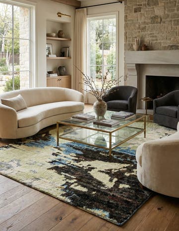 6' 2 x 9' 1 Hand Knotted Darya Wool Rug