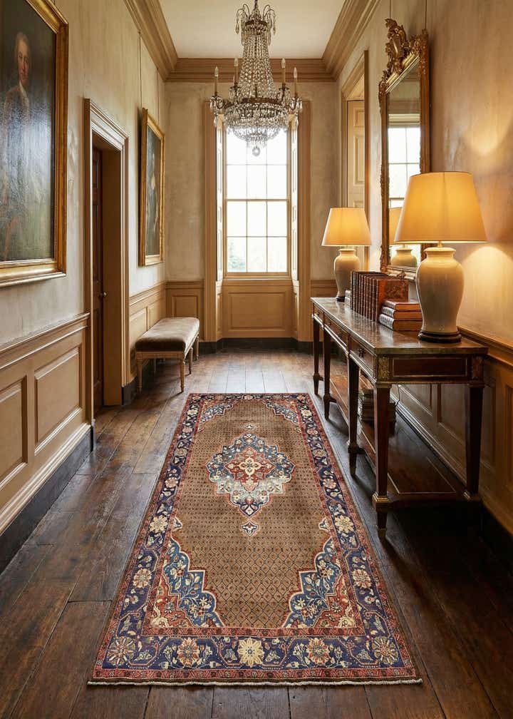 5' x 10' 8 Hand Knotted Songhor Persian Wool Runner Rug