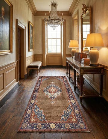 5' x 10' 8 Hand Knotted Songhor Persian Wool Runner Rug