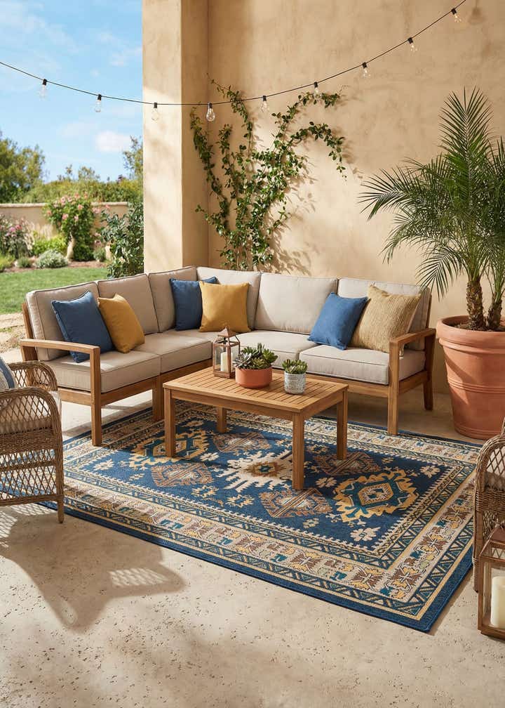 7' 10 x 10' Easy-Clean Baja Indoor / Outdoor Rug