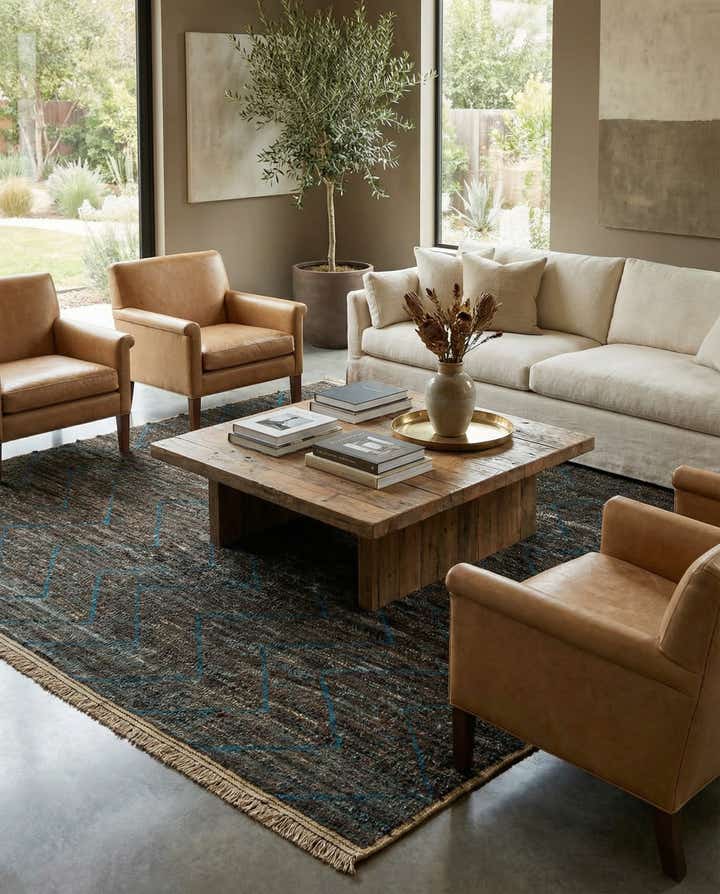 8' 5 x 10' 9 Hand Knotted Moroccan Wool Rug