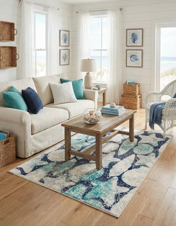 Blue Ariel Rug