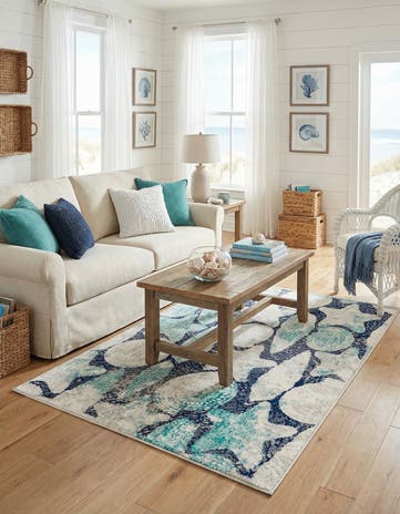 Blue Ariel Rug