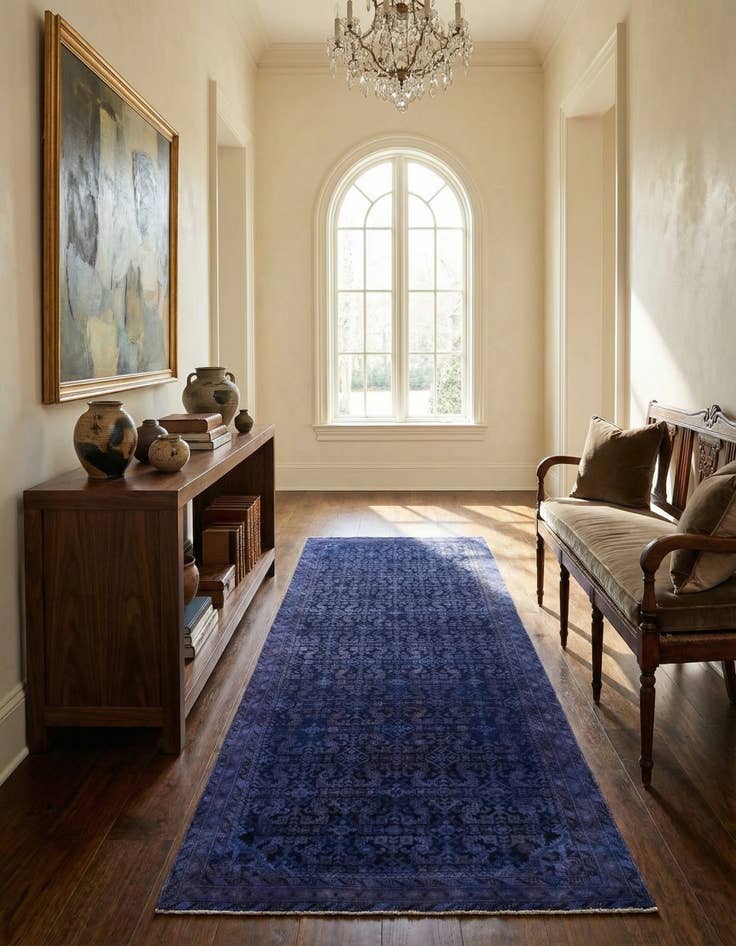 Detail image of 3' 11 x 11' 2  Hand Knotted Ultra Vintage Persian Wool Runner Rug