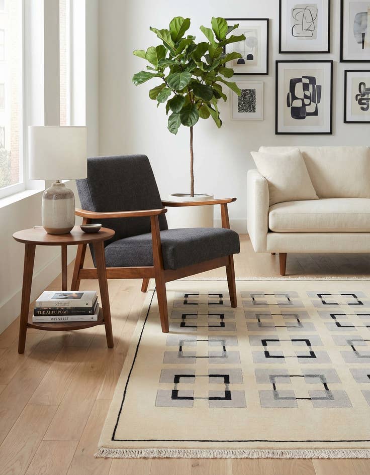 Detail image of 2' 11 x 5'  Hand Knotted Darya Rug