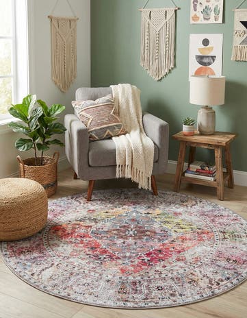 Washable Yara Round Rug