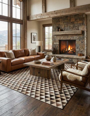 8' 1 x 10' 1 Cowhide Stocks Rug